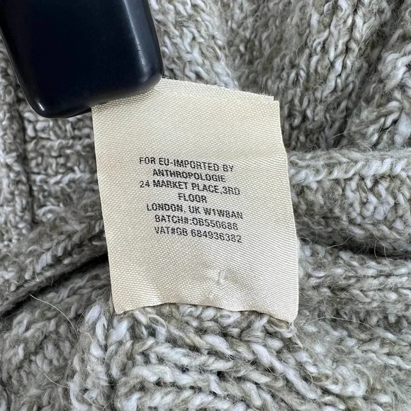ANTHROPOLOGIE ANGEL OF THE NORTH Sweater Womens Large Green Open Knit Cardigan - Picture 8 of 10